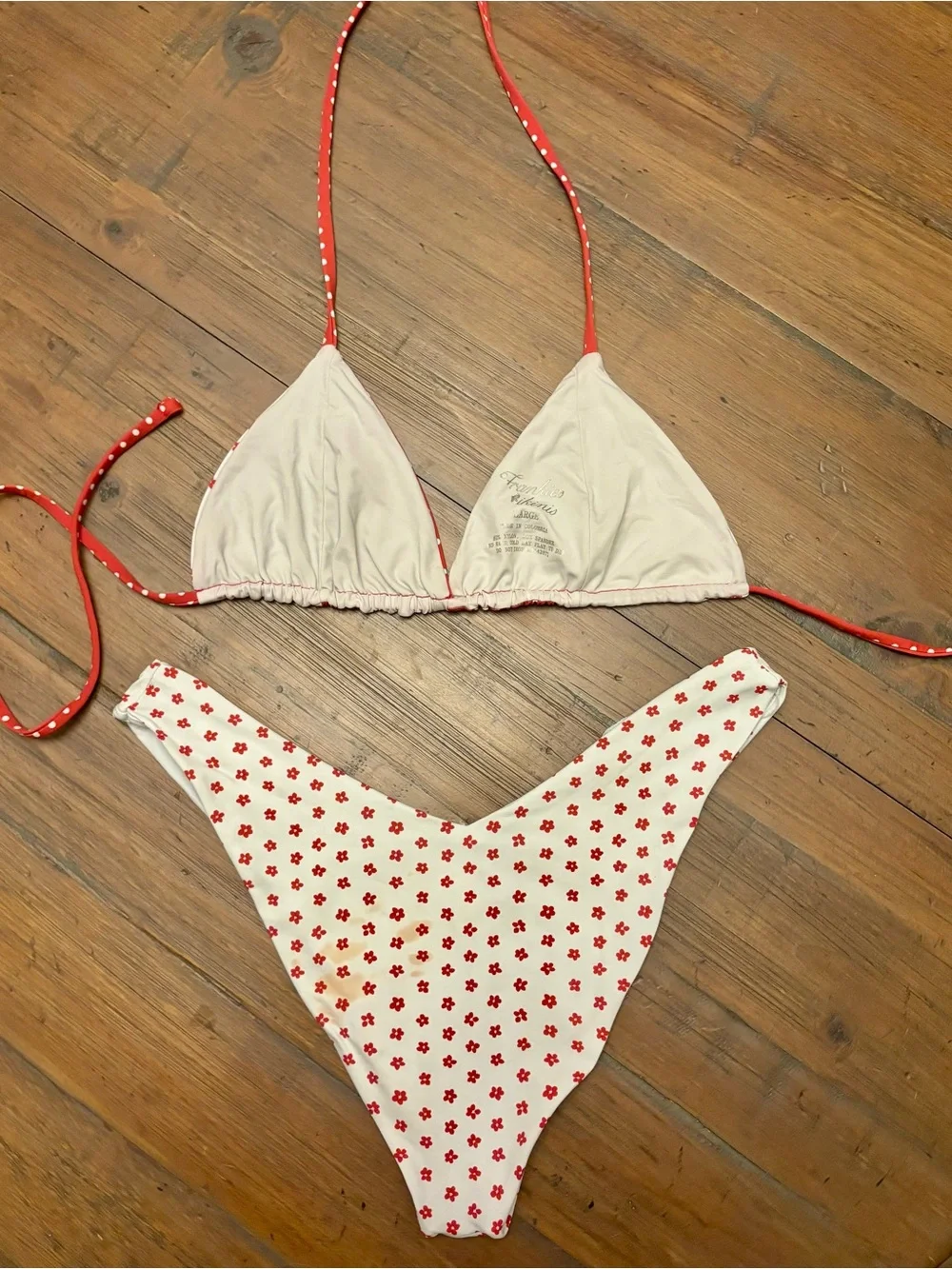 Frankie’s bikinis polka dot bikini set